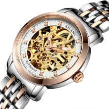 AILANG 6813 women Automatic Mechanical Wristwatch Luxury Stainless Steel Strap watch Stand